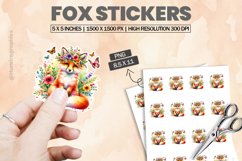Fox|Printable Animal Sticker Product Image 1