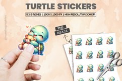 Turtle|Printable Animal Sticker Product Image 1