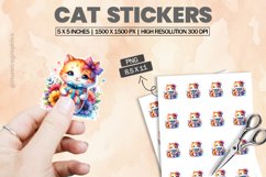 Cat|Printable Animal Sticker Product Image 1