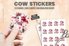 Cow|Printable Animal Sticker Product Image 1