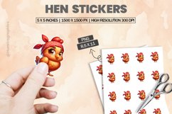 Hen|Printable Animal Sticker Product Image 1