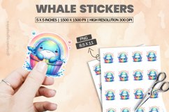 Whale|Printable Animal Sticker Product Image 1