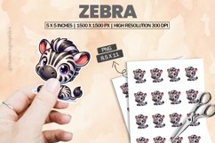 Zebra|Printable Animal Sticker Product Image 1