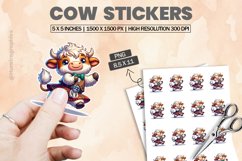 Cow|Printable Animal Sticker Product Image 1