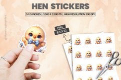 Hen|Printable Animal Sticker Product Image 1