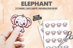 Elephant|Printable Animal Sticker Product Image 1
