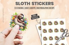 Sloth|Printable Animal Sticker Product Image 1