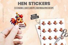 Hen|Printable Animal Sticker Product Image 1
