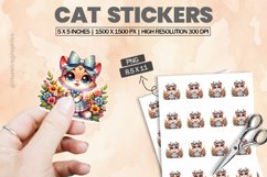 Cat|Printable Animal Sticker Product Image 1