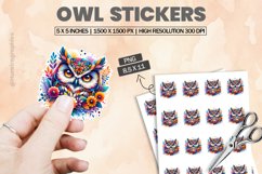 Owl|Printable Animal Sticker Product Image 1