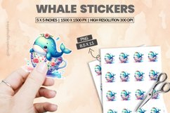 Whale|Printable Animal Sticker Product Image 1