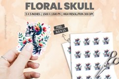 Floral Skull|Printable Animal Sticker Product Image 1