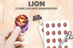 Lion|Printable Animal Sticker Product Image 1