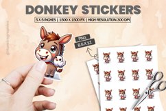 Donkey|Printable Animal Sticker Product Image 1