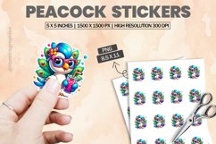 Peacock|Printable Animal Sticker Product Image 1