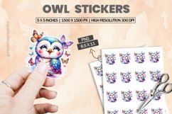 Owl|Printable Animal Sticker Product Image 1