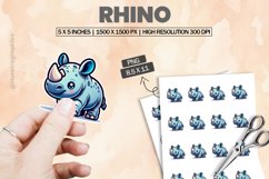 Rhino|Printable Animal Sticker Product Image 1