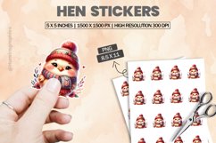 Hen|Printable Animal Sticker Product Image 1