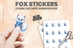 Fox|Printable Animal Sticker Product Image 1