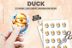 Duck|Printable Animal Sticker Product Image 1