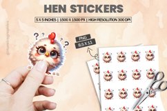Hen|Printable Animal Sticker Product Image 1