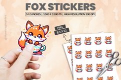Fox|Printable Animal Sticker Product Image 1
