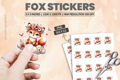 Fox|Printable Animal Sticker Product Image 1