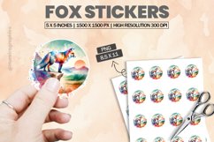 Fox|Printable Animal Sticker Product Image 1