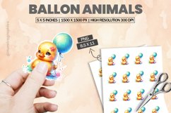 Ballon Animals|Printable Animal Sticker Product Image 1