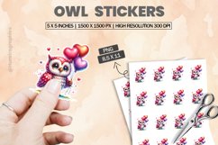 Owl|Printable Animal Sticker Product Image 1