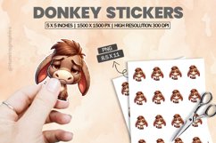 Donkey|Printable Animal Sticker Product Image 1