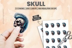Skull|Printable Animal Sticker Product Image 1