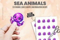 Sea Animal|Printable Animal Sticker Product Image 1