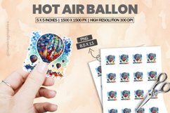 Hot Air Ballon |Printable Animal Sticker Product Image 1