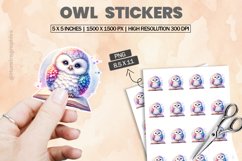 Owl|Printable Animal Sticker Product Image 1