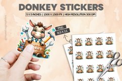 Donkey|Printable Animal Sticker Product Image 1