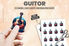 Guitar|Printable Animal Sticker Product Image 1