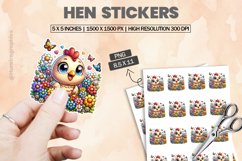 Hen|Printable Animal Sticker Product Image 1