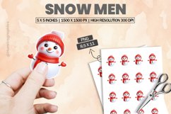Snow Men |Printable Animal Sticker Product Image 1