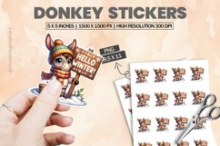 Donkey|Printable Animal Sticker Product Image 1