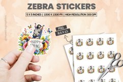 Zebra|Printable Animal Sticker Product Image 1