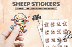 Sheep|Printable Animal Sticker Product Image 1
