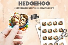 Hedgehog |Printable Animal Sticker Product Image 1
