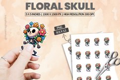 Floral Skull|Printable Animal Sticker Product Image 1