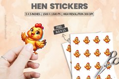 Hen|Printable Animal Sticker Product Image 1