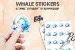 Whale|Printable Animal Sticker Product Image 1