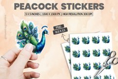 Peacock|Printable Animal Sticker Product Image 1