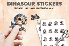 Dinasour|Printable Animal Sticker Product Image 1