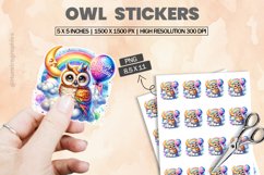 Owl|Printable Animal Sticker Product Image 1