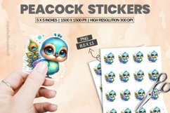 Peacock|Printable Animal Sticker Product Image 1